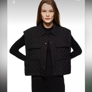 Zara Quilted Black Vest